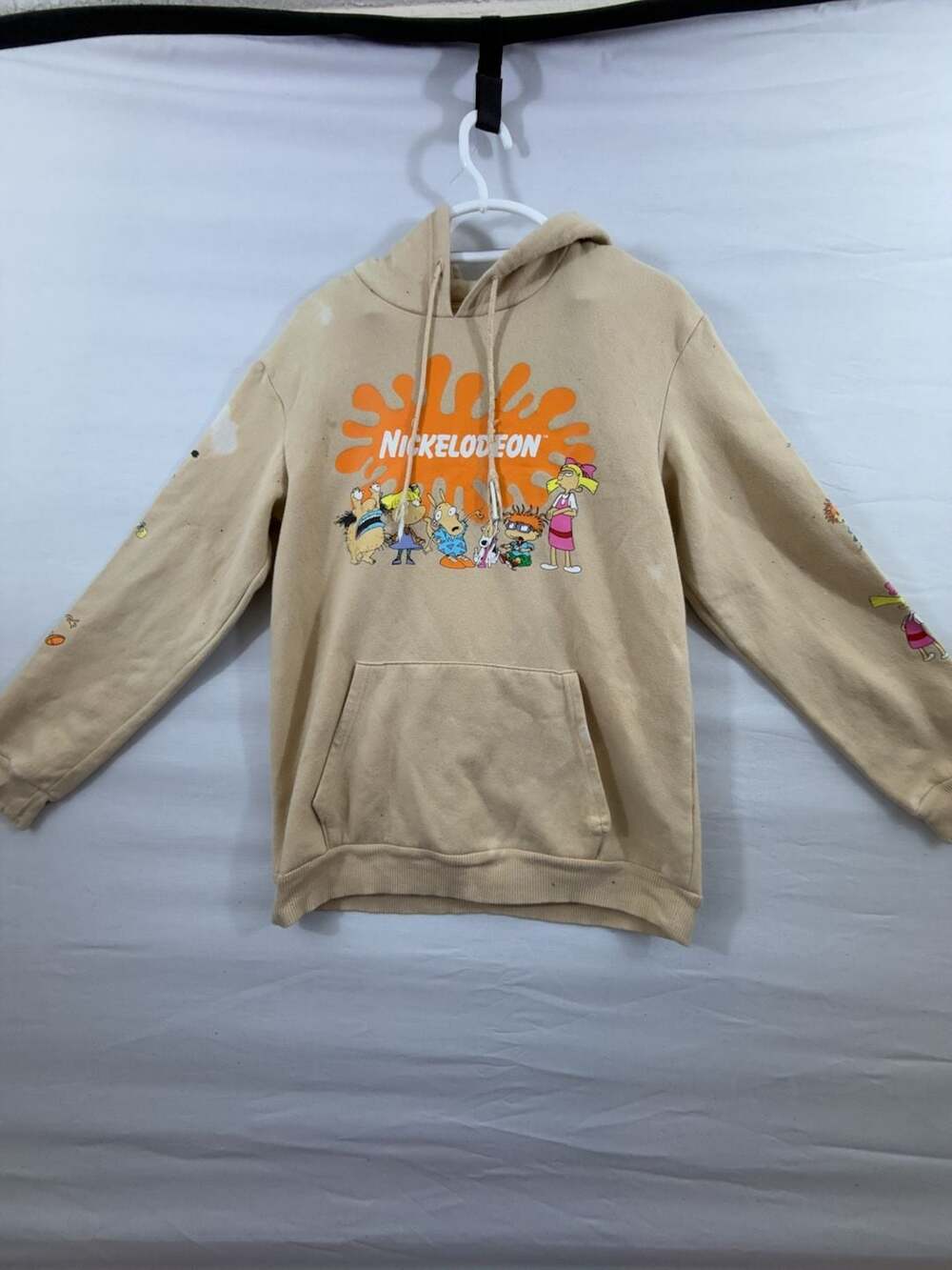 Nickelodeon 90s Cartoons Hoodie Beige Size Unknown